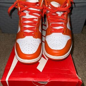 Nike Orange and White Sneakers